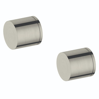 Essence Brushed Nickel Double Round Taps : EBNS561 - Tigar Bathrooms