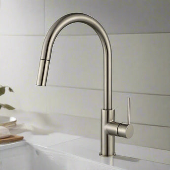 Essence Brushed Nickel Pull-out Kitchen/Laundry Mixer : EBN-70P - Tigar Bathrooms