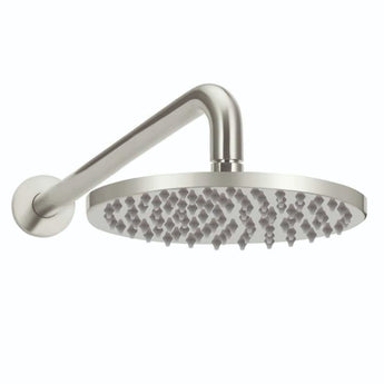 Essence Brushed Nickel Showerhead on Wall Mounted Arm : EBN2001 - Tigar Bathrooms