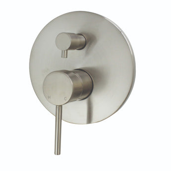 Essence Brushed Nickel Wall Mixer with Diverter : EBN-70D - Tigar Bathrooms