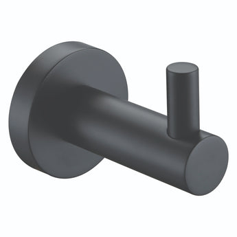 Essence Matte Black Round Robe Hook : EMB5053-1 - Tigar Bathrooms