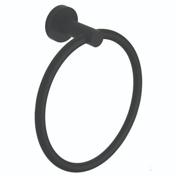 Black Round Towel Ring : CH-5060 - Tigar Bathrooms