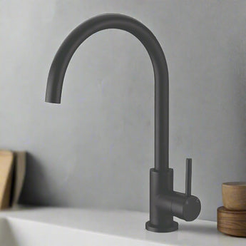 Essence Matte Black Round Mixer Tap – Kitchen | WELS 6 Star