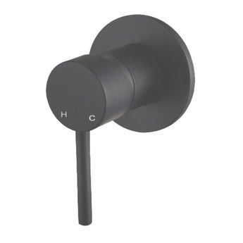 Essence Matte Black Round Wall Mixer : EMB70W-60 - Tigar Bathrooms