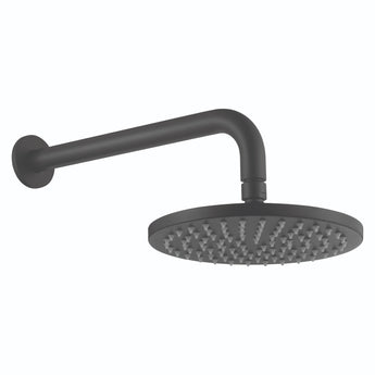 Essence Matte Black Showerhead on Wall Mounted Arm : EMBH2001 - Tigar Bathrooms