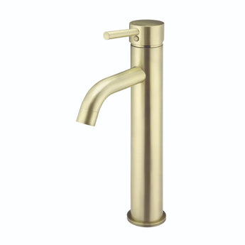 Essence Brushed Gold Tall Basin Mixer : EBG-70Q - Tigar Bathrooms