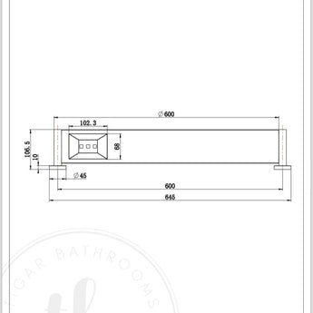 Essence Brushed Nickel Stainless Steel Shelf : EBN5090-2 - Tigar Bathrooms