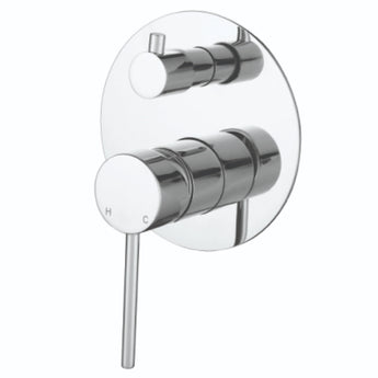 Essence Chrome Round Wall Mixer with Diverter : ECH-70D - Tigar Bathrooms