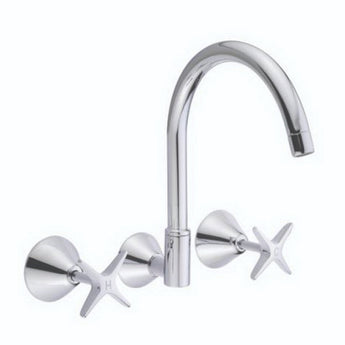 Cross Handle Wall Sink Set : TPC-303 - Tigar Bathrooms